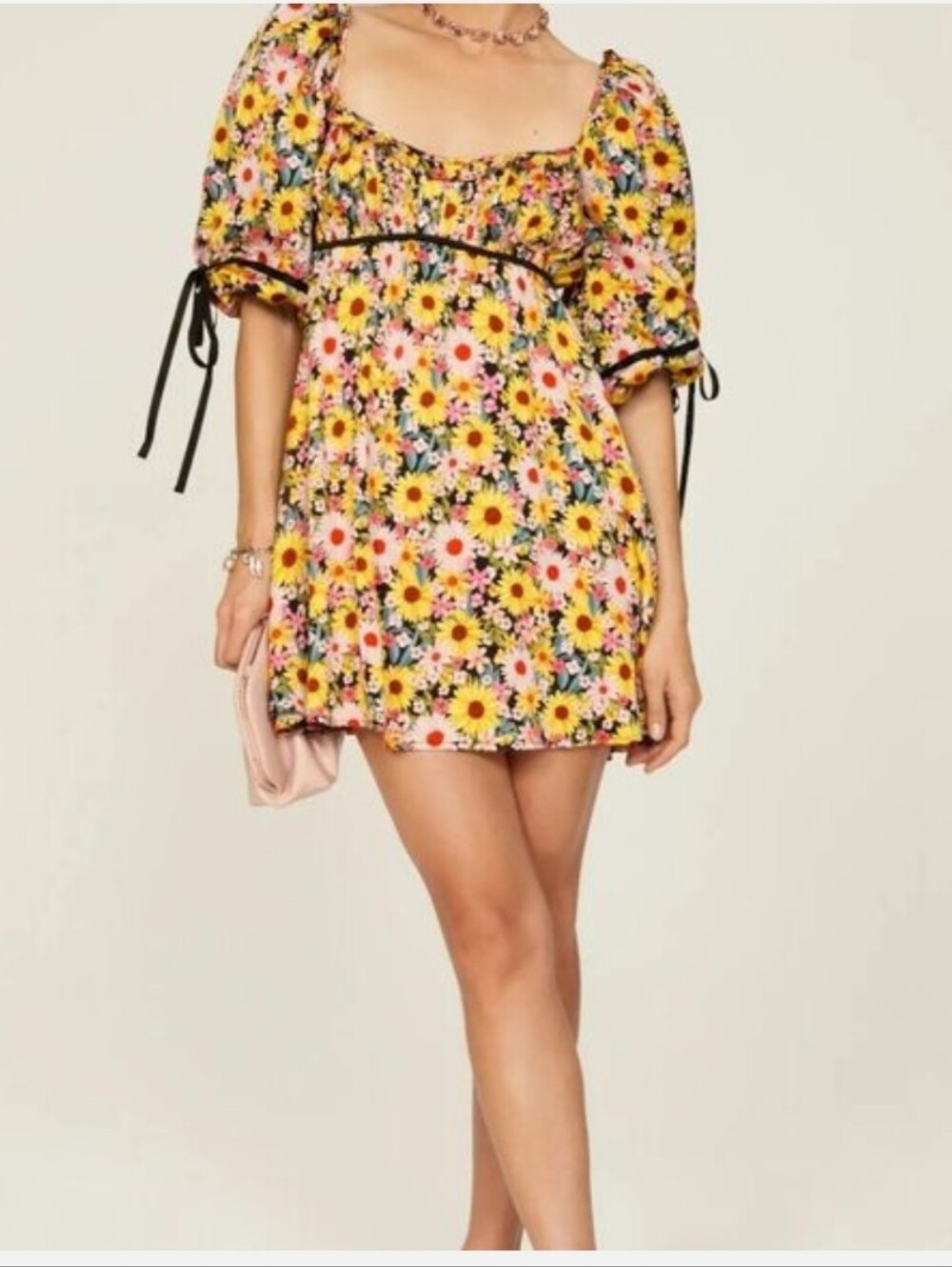 NWT For Love & Lemons Sylvia Mini Dress Women’s Daisy Garden Small New
